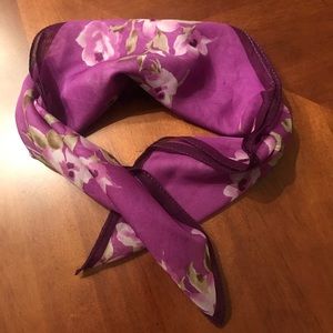 Beautiful silk neck scarf. Springtime floral.